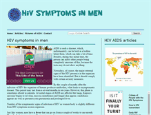 Tablet Screenshot of hivsymptomsinmen.biz